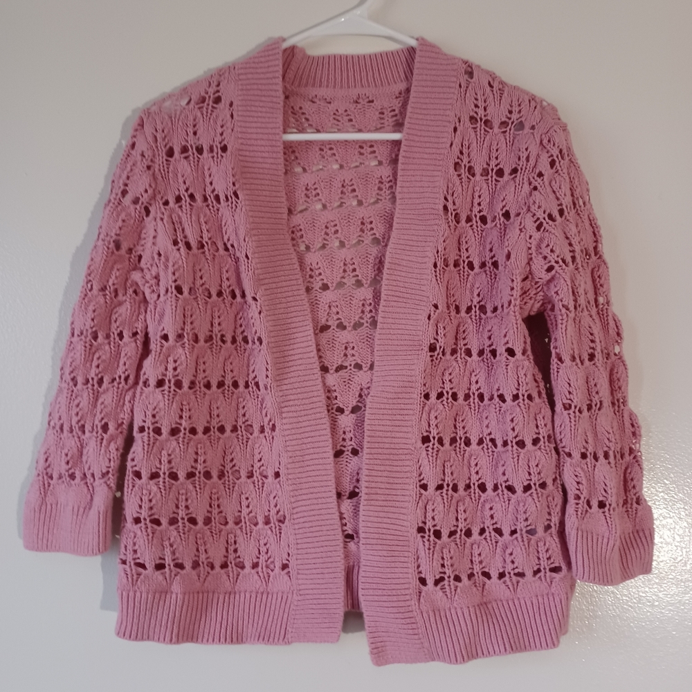 Pink Sweater Cardigan